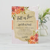 Chute en amour Invitation à la douche nuptiale (Debout devant)