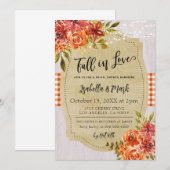 Chute en amour Invitation à la douche nuptiale (Devant / Derrière)