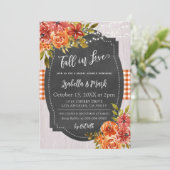 Chute en amour Invitation à la douche nuptiale (Debout devant)