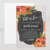 Chute en amour Invitation à la douche nuptiale (Devant / Derrière)