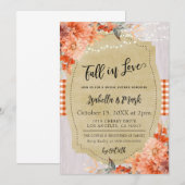 Chute en amour Invitation à la douche nuptiale (Devant / Derrière)