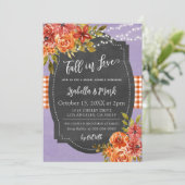 Chute en amour Invitation à la douche nuptiale (Debout devant)