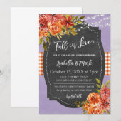 Chute en amour Invitation à la douche nuptiale (Devant / Derrière)