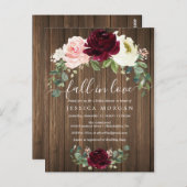 Chute En Amour Invitation À La Douche Nuptiale (Devant / Derrière)