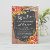 Chute en amour Invitation à la douche nuptiale (Debout devant)