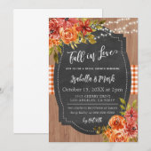 Chute en amour Invitation à la douche nuptiale (Devant / Derrière)
