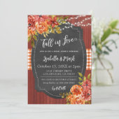 Chute en amour Invitation à la douche nuptiale (Debout devant)