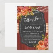 Chute en amour Invitation à la douche nuptiale (Devant / Derrière)