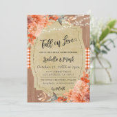 Chute en amour Invitation à la douche nuptiale (Debout devant)