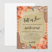Chute en amour Invitation à la douche nuptiale (Devant / Derrière)