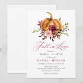 Chute en Amour Invitation de la douche nuptiale (Devant / Derrière)
