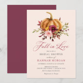 Chute en Amour Invitation de la douche nuptiale (Devant / Derrière)