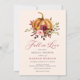 Chute en Amour Invitation de la douche nuptiale