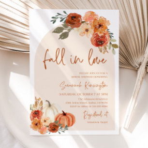 Chute en amour Invitation de la douche nuptiale, A
