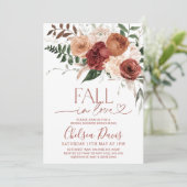 Chute en amour Invitation de la douche nuptiale, M (Debout devant)