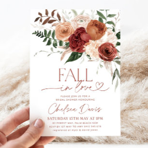 Chute en amour Invitation de la douche nuptiale, M