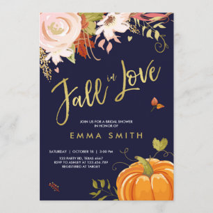 Chute en Amour Nuptiale invitation Bébé Automne