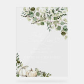 Chute en Amour Verdure Mariage Citrouille Bienvenu (Recto)