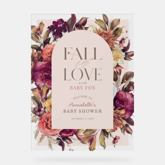 Chute en amour Wreath Arch Baby shower rose Bienve (Recto)