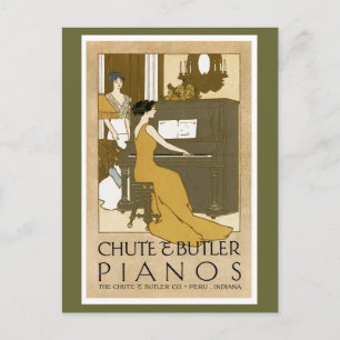 Chute en Butler Pianos Briefkaart