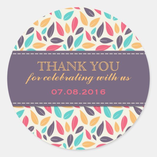 Chute Feuille Motif mariage favori Stickers (Devant)