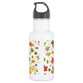 Chute Feuilles Nature Bouteille d'eau avec le nom (Dos)