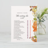 Chute Feuilles Thé Weding Chaussure Carte de jeu (Debout devant)