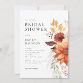 Chute Floral Boho Bridal Showée Invitation (Devant)