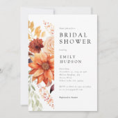 Chute Floral Boho Bridal Showée Invitation (Devant)
