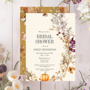 Chute Floral Boho Bridal Showée Invitation