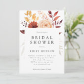 Chute Floral Boho Bridal Showée Invitation (Debout devant)
