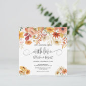 Chute Floral Couples Douche Invitation (Debout devant)