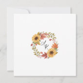 Chute Floral Couples Douche Invitation (Dos)