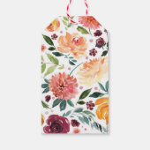 Chute floral merci pour les étiquettes (Dos)