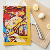 Chute Floral serviette de cuisine (Quart Plié)