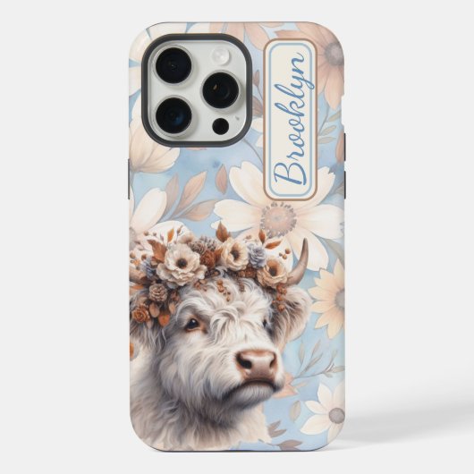 Chute Florale Vache Highland (Verso)
