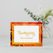 Chute Foliage Thanksgiving Invitation Carte postal (Debout devant)