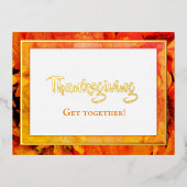 Chute Foliage Thanksgiving Invitation Carte postal (Recto)