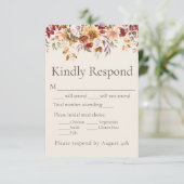 Chute Folial ivoire Floral Réponse du Mariage RSVP (Debout devant)
