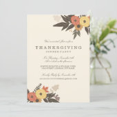 Chute Foliing Thanksgiving Dîner Invitation (Debout devant)