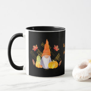 Chute Gnome Thanksgiving Mug avec Arrière - plan n