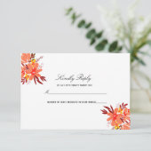 Chute Mariage Floral Orange Or Tan Wedding RSVP (Debout devant)