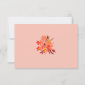 Chute Mariage Floral Orange Or Tan Wedding RSVP (Dos)