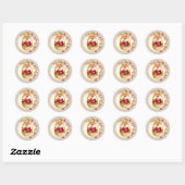 Chute Panier de pomme Cadeau Stickers Floral (Feuille)