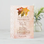 Chute romantique en amour Faire-part de mariage ro (Debout devant)