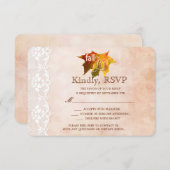 Chute romantique en amour Mariage RSVP Invitation (Devant / Derrière)