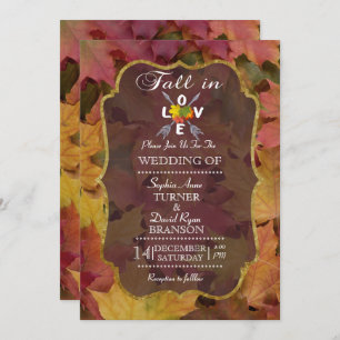 Chute romantique en Faire-part de mariage d'amour