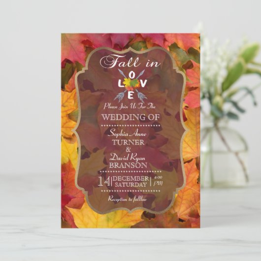 Chute romantique en Faire-part de mariage d'amour (Debout devant)