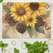 Chute Sunflower serviette de cuisine (Plié)