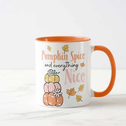 Chute/thème Citrouille Latte Mug (Droite)